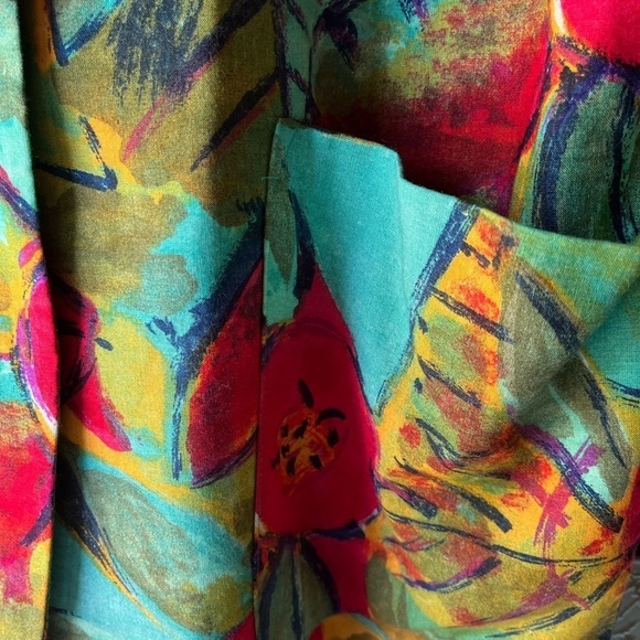 Vtg PAUL Et DUFFIER Womens M Blazer Jacket Artsy Abstract Colorful Boyfriend Cut - Picture 10 of 15